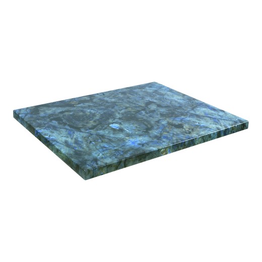  Indoor Blue Resin Table Top with Dark Veining,  Filled with Composite Stone Inside