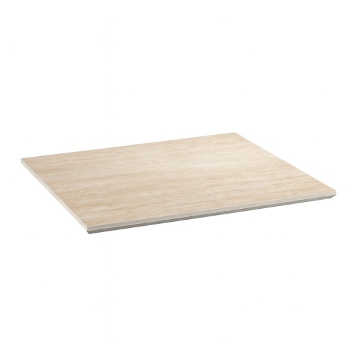 Sintered Stone Table Top in Beige with Natural Veining,  Indoor/Outdoor Use, 7/8" Thickness