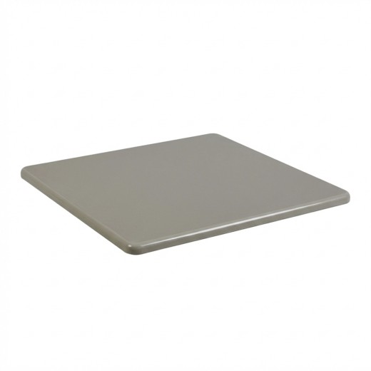 Indoor and Outdoor Sintered Stone Table Top, Light Taupe Color with Rounded Edge Profile
