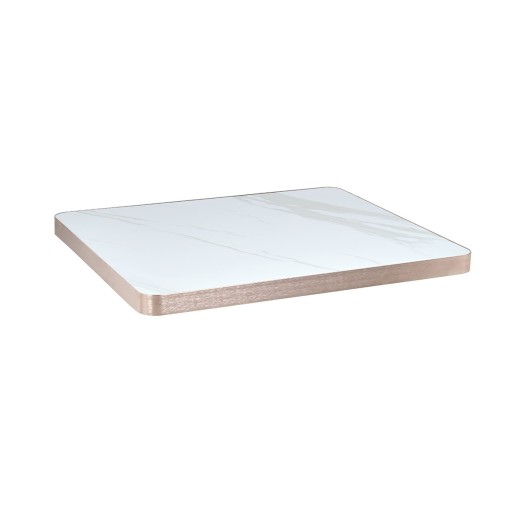 Macchia Vecchia Look Sintered Stone  Table Top, Protective Gold Edge, Indoor