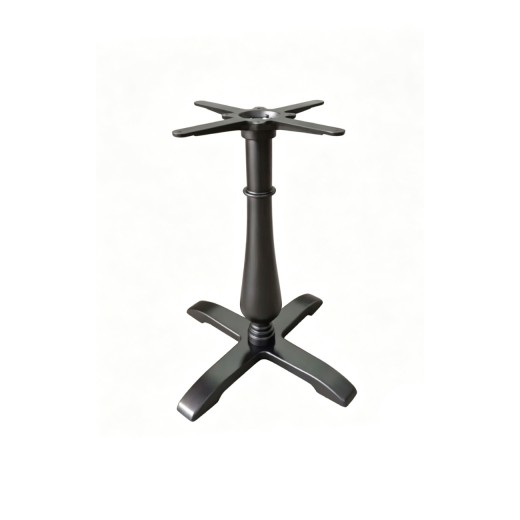 24"x24” Black Heavy Duty 4-Prong Cast Iron Table Base for Indoor Use