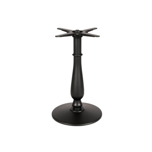 22" Round Black Heavy Duty Cast Iron Table Base for Indoor Use