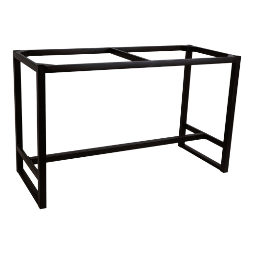 Black Rectangular Cast Iron Table Base in Black, 67" x 28" Heavy Duty for Indoor Commercial Use