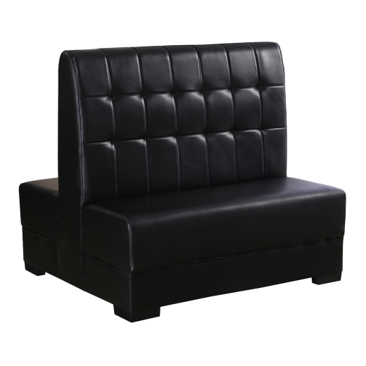 44"H, Square Tufted Back Vinyl Double Booth