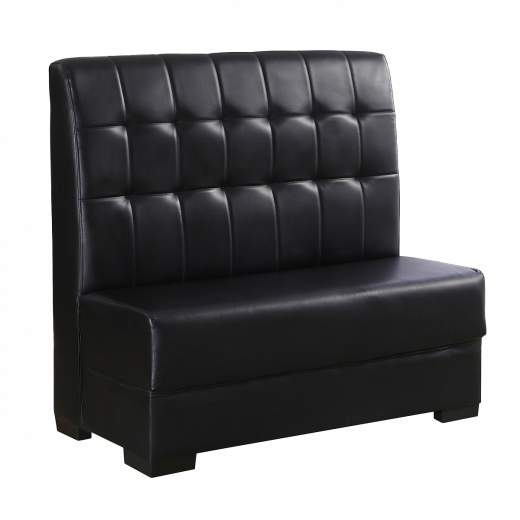 44"H, Square Tufted Back Vinyl Single Booth
