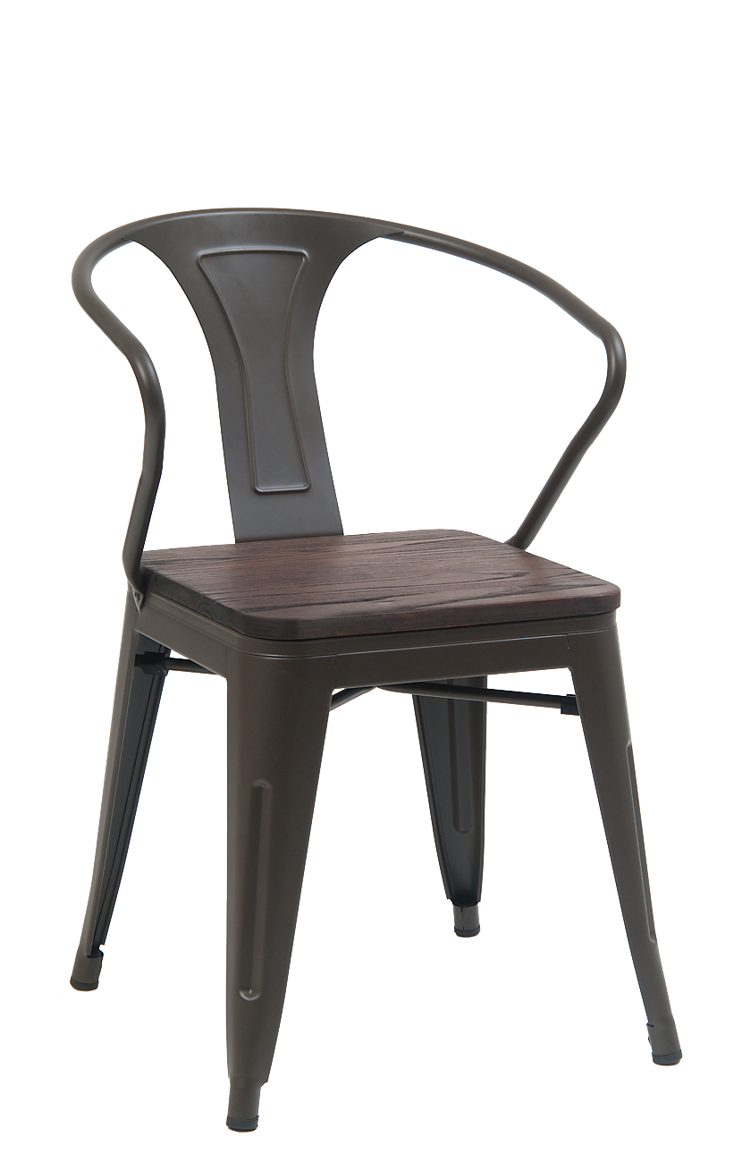 Elmwood Seat Steel Chair