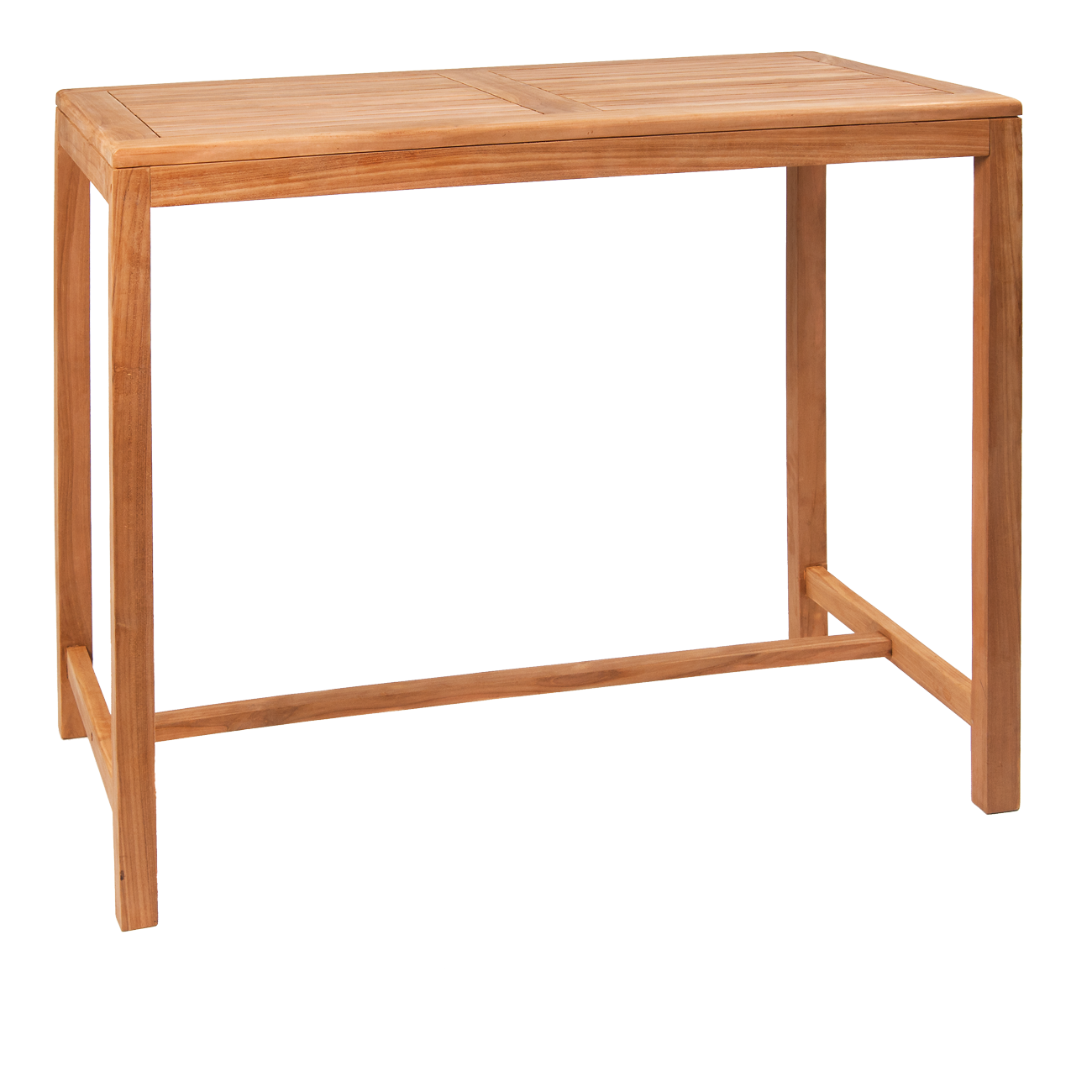 Natural Finish Teak Wood Bar Height Table