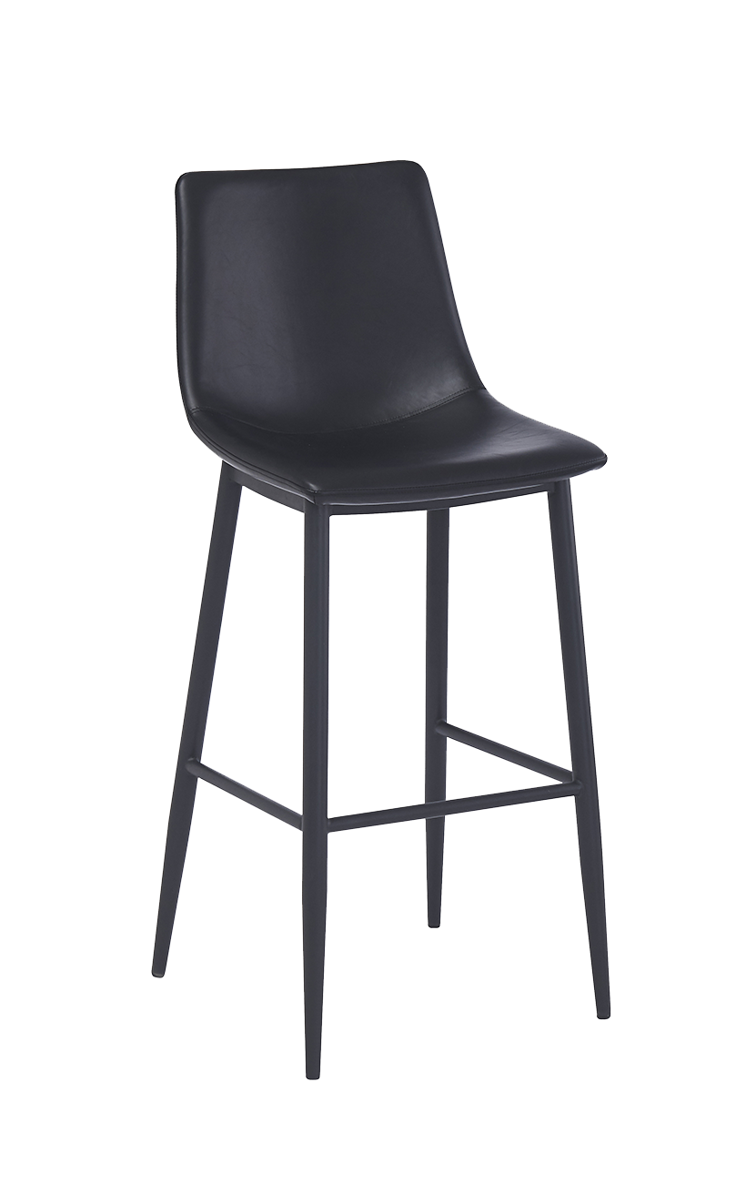 Vintage Look Black Steel Barstool w/Vinyl Seat Restaurant Bar Stools