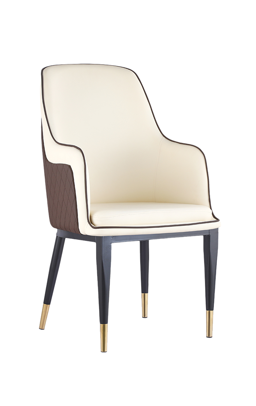 Vintage Steel Chair with Vinyl Seat and Back in White Restaurant Chairs