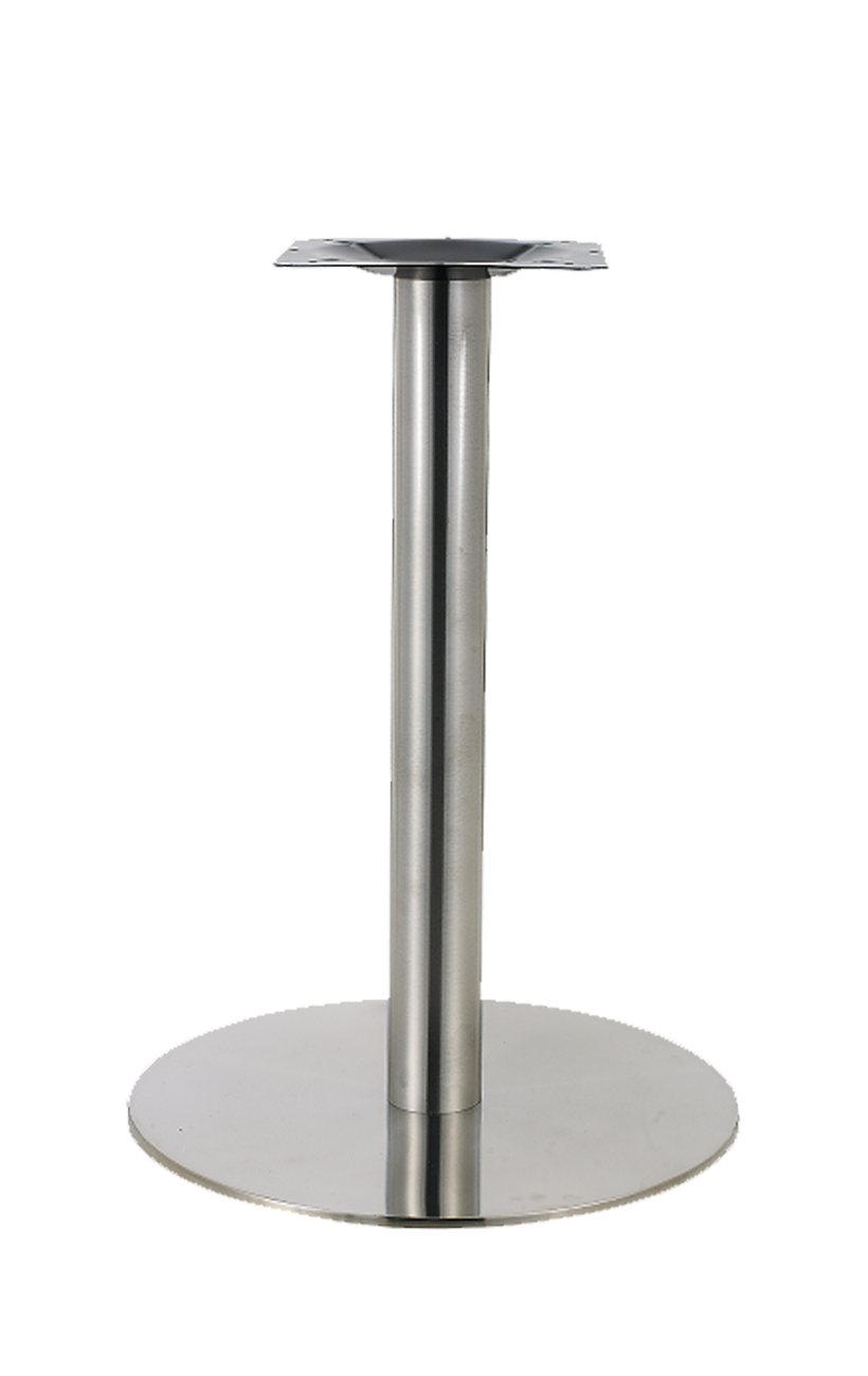 Heavy Duty Stainless Steel Indoor Table Base, 23" Round Chrome Table