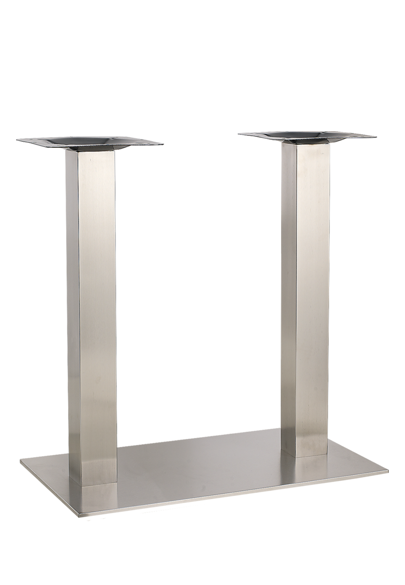 Heavy Duty Stainless Steel Indoor Double Table Base, 15" x 27"