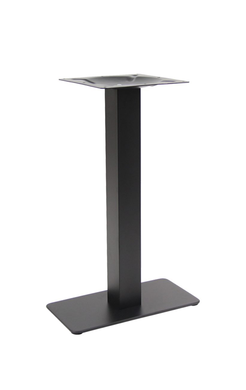 9” x 18" Outdoor Steel Table Base in Black Finish Restaurant Table Bases