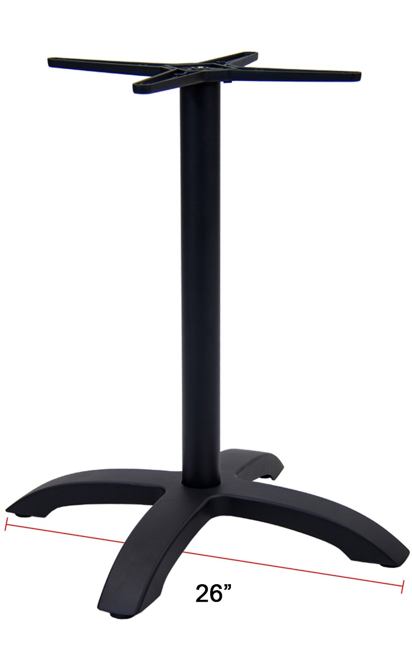 Black Medium Weight Outdoor Table Base, Aluminum