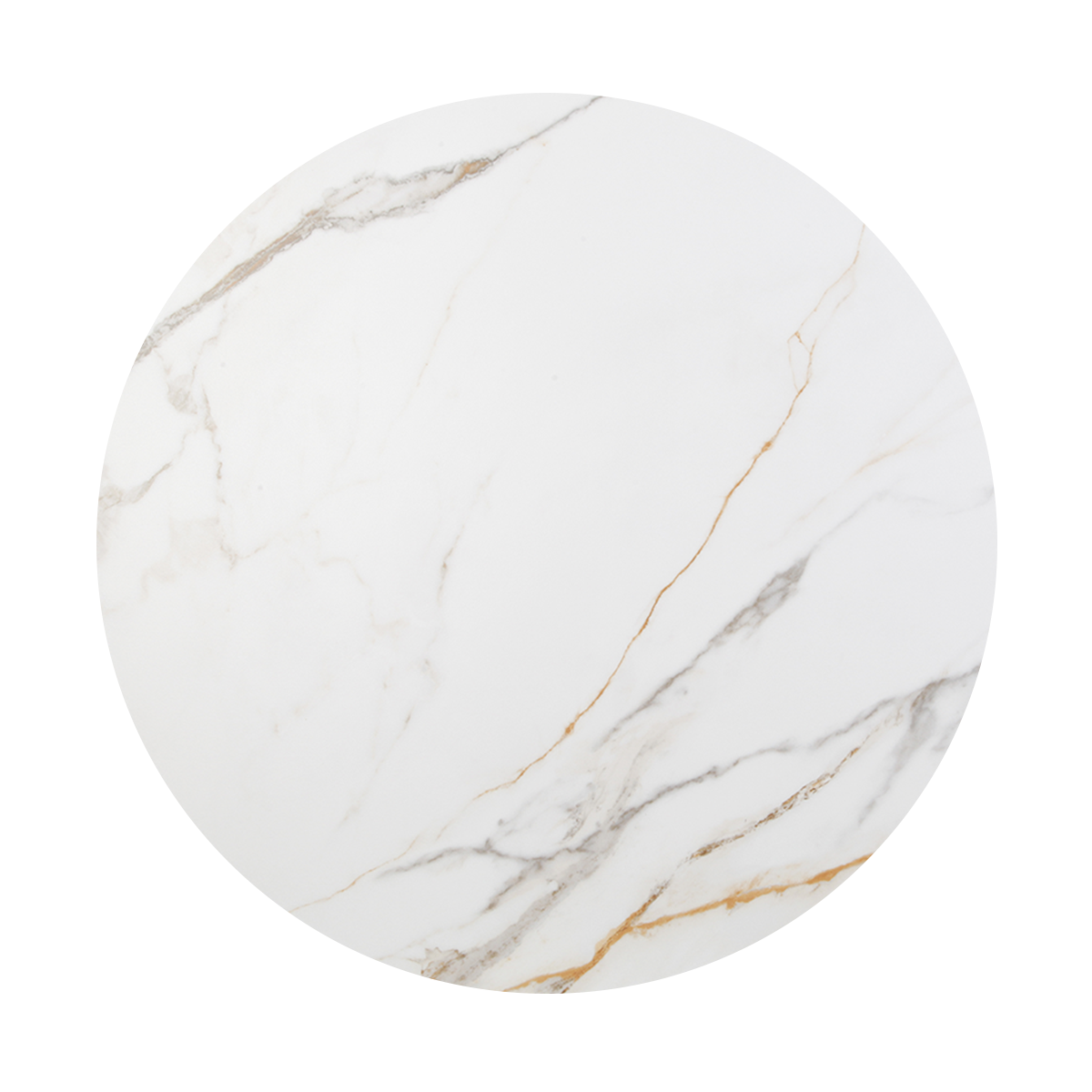 Sintered Stone Table Top in White Marble Color, 1 1/8" Thick