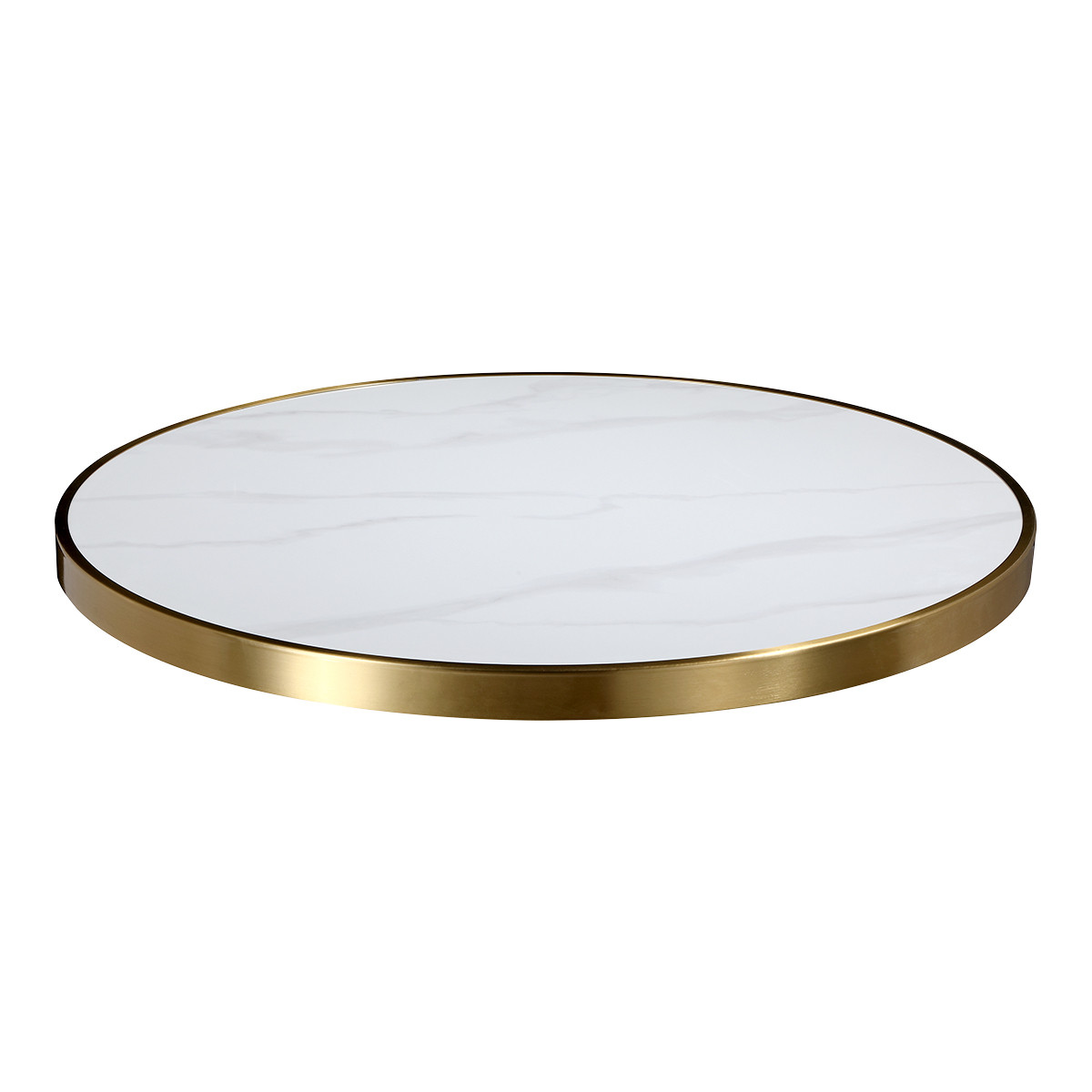 Indoor/Outdoor Marble White Sintered Stone Table Top with Light Grey ...